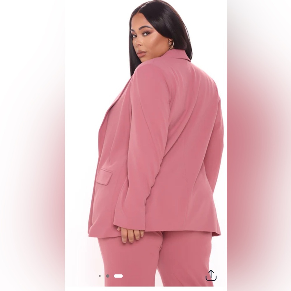 Mauve Open Front Blazer